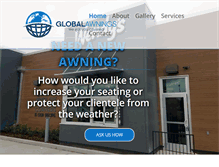 Tablet Screenshot of globalawnings.com